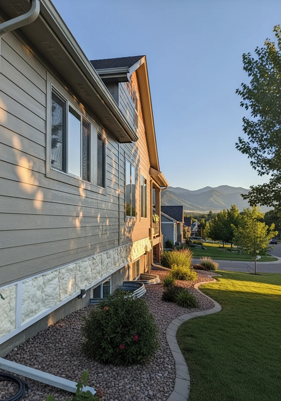 Detail of quality craftsmanship on a Longmont home exterior with professional finishing and materials.